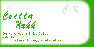 csilla makk business card